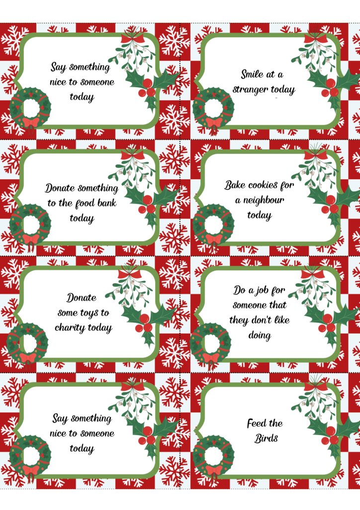 Christmas Kindness Cards.... | The Diary of a Frugal Family