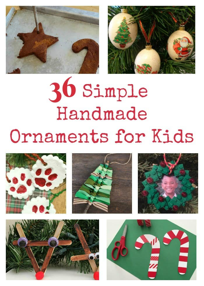 36 Simple homemade ornaments for kids.... | The Diary of a Frugal Family