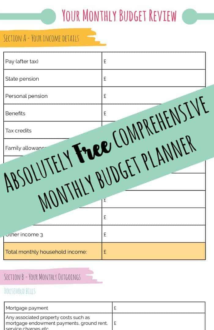 FREE Budget Sheet Template