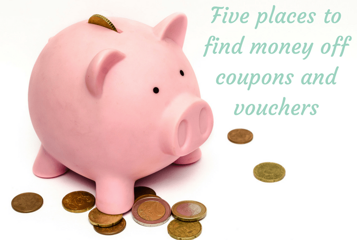 Five places to find money off coupons and vouchers....