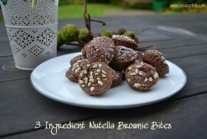 Fudgy Nutella Brownie Bites