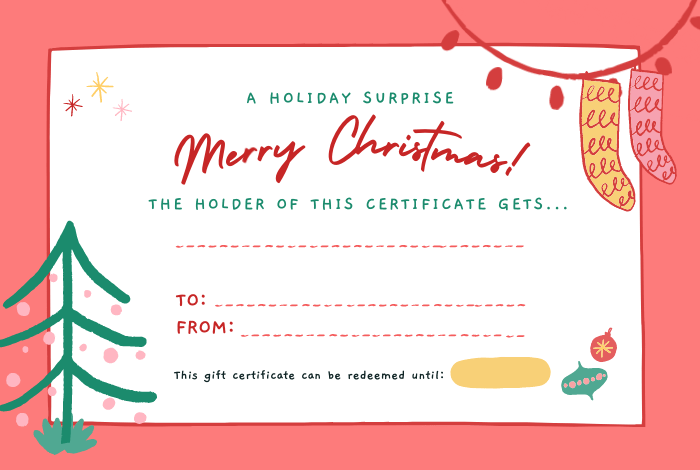 printable christmas gift certificates templates free