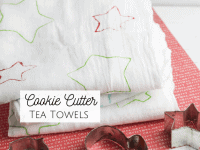 Super Cute Christmas Cookie Cutter Tea Towels..