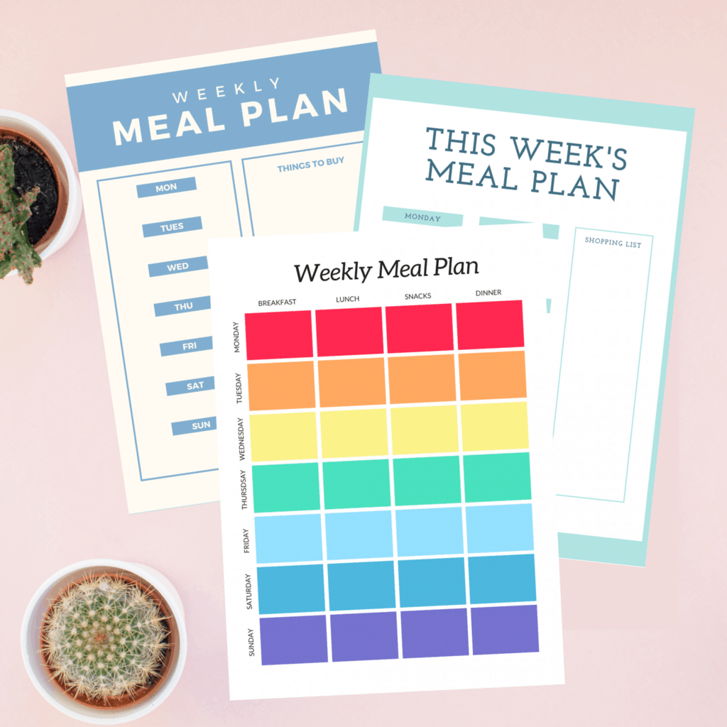 6 new meal planning templates to help you keep track.... | The Diary of ...